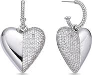 EYE CANDY LOS ANGELES Helena Cubic Zirconia Heart Drop Earrings