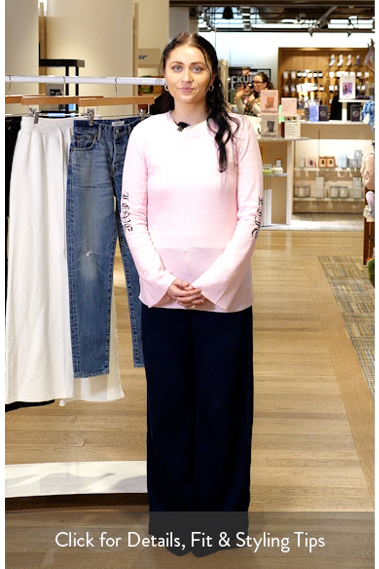 Fleur Embroidered Thermal Knit Top video