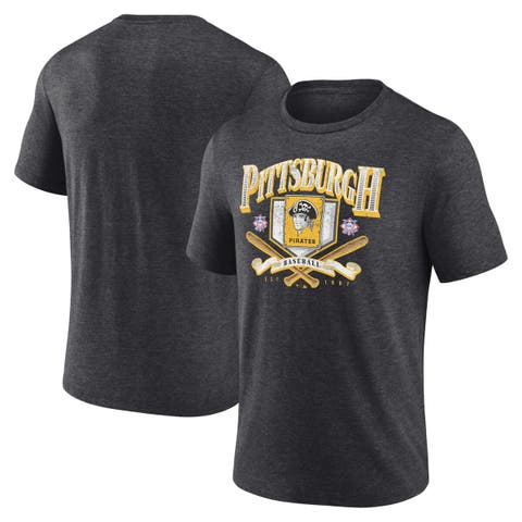 Men's Fanatics Branded Heather Charcoal Pittsburgh Pirates Home Team Tri-Blend T-Shirt