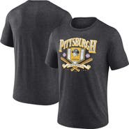 FANATICS Men's Fanatics Branded Heather Charcoal Pittsburgh Pirates Home Team Tri-Blend T-Shirt