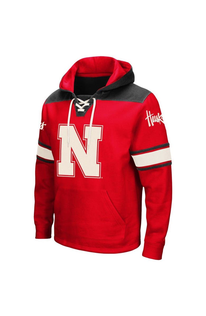 COLOSSEUM Men's Colosseum Scarlet Nebraska Huskers 2.0 Lace-Up Pullover Hoodie, Alternate, color, Scarlet