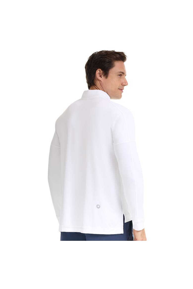 Men's Long Sleeve Mock Zip Top with Sun and UV Protection, Alternate, color, White