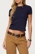 EDIKTED Natalie Stretch Cotton T-Shirt