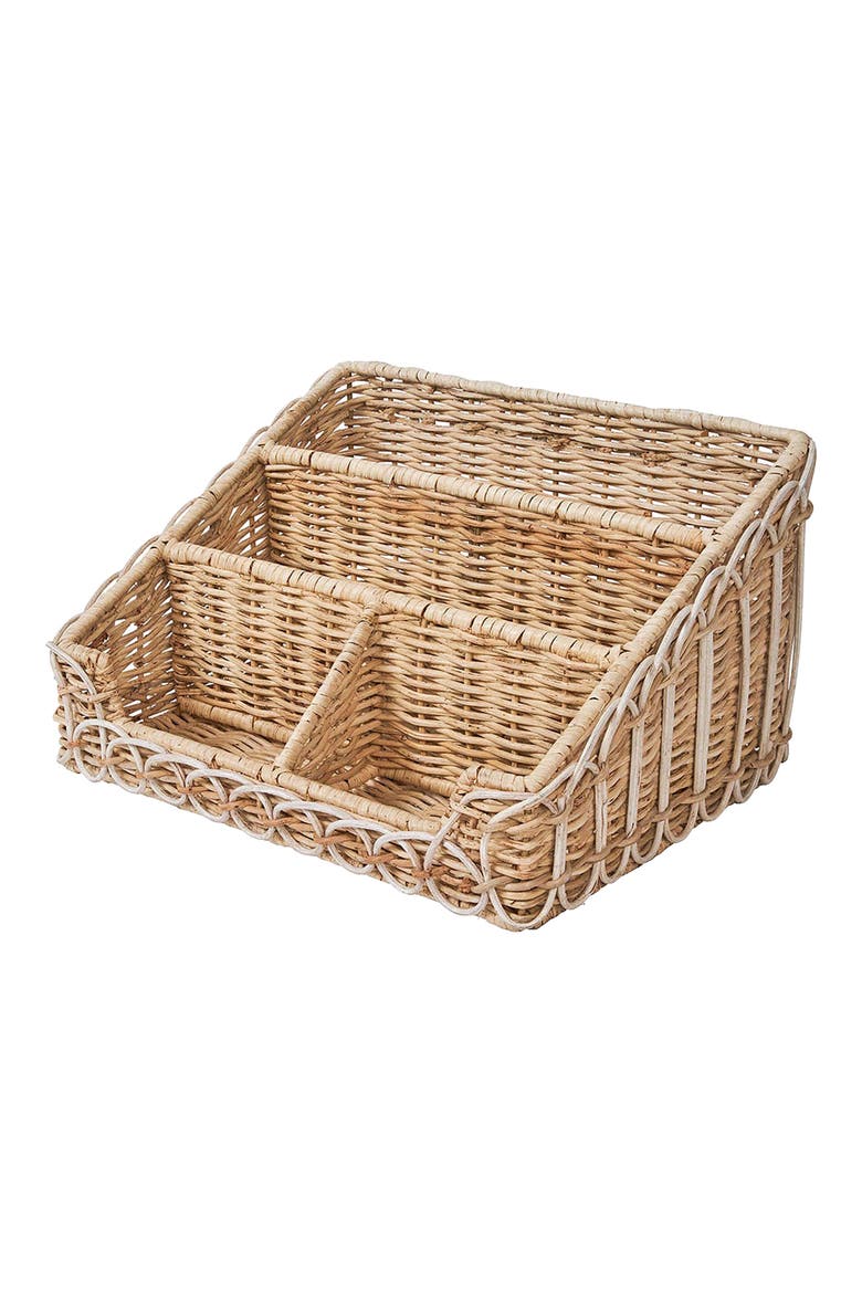 Provence Rattan Stationary Caddy, Alternate, color, WHITEWASH