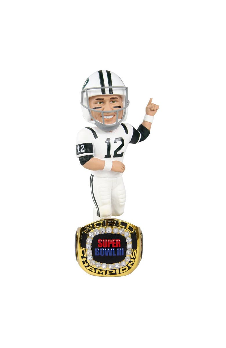 FOCO Joe Namath (New York Jets) Super Bowl III CLARKtoys Exclusive Bobblehead #/360, Main, color, Multi-Color