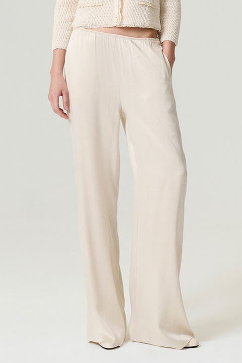 Elastic-Waist Relaxed Pants