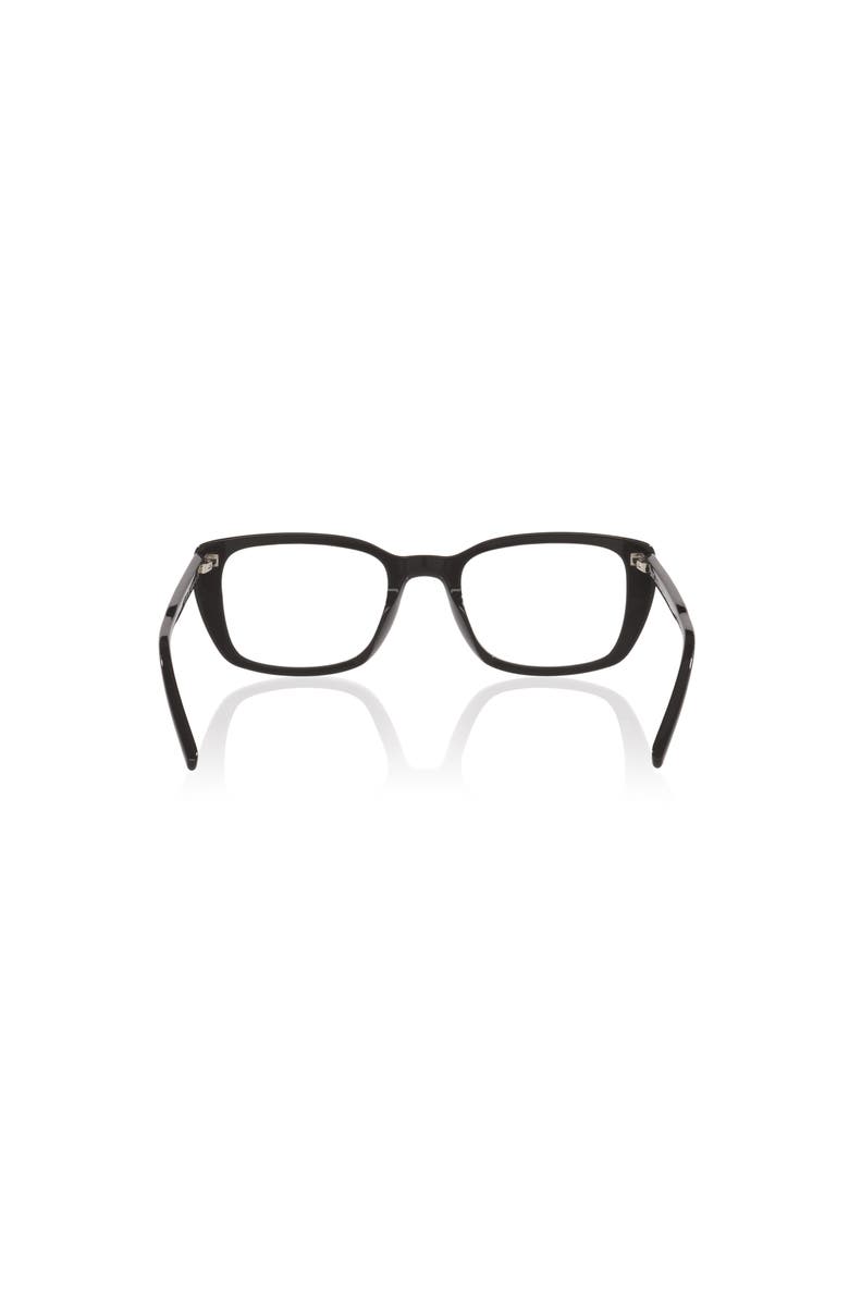 Saint Laurent 49mm Rectangle optical glasses, Alternate, color, Black