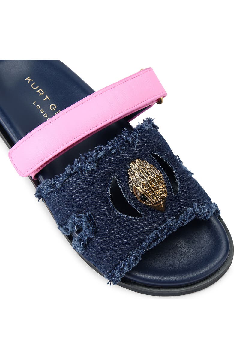 Kurt Geiger London Eagle Cutout Slide Sandal, Alternate, color, Light Pink/ Pastel Blue