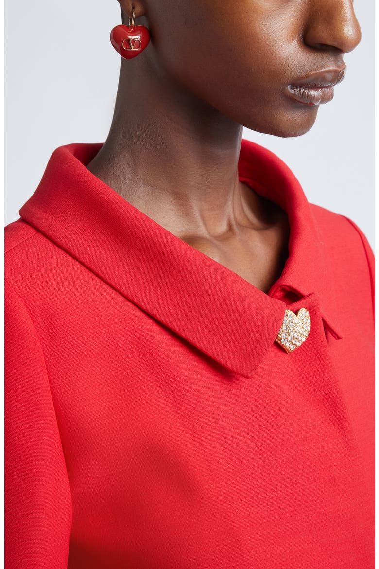 Coeur Royal Drop Earrings, Alternate, color, ORO/ ROSSO