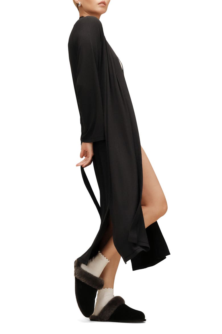 Myra Rib Robe, Alternate, color, BLK