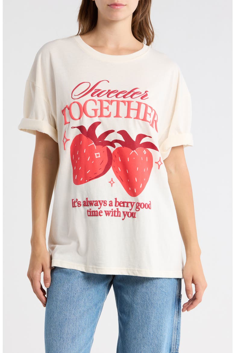 Sweeter Together Graphic Tee, Main, color, COCONUT MILK