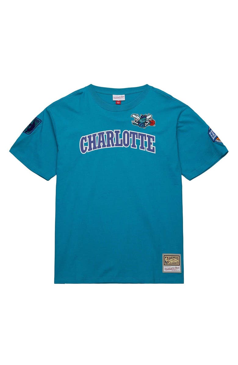 Mitchell & Ness Men's Mitchell & Ness Teal Charlotte Hornets Hardwood Classics Nights Premium T-Shirt, Alternate, color, 