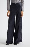 MM by Max Mara Marina Faux Leather Wide Leg Pants