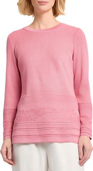 Misook Mixed Stitch Relaxed Fit Sweater