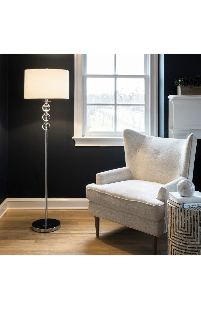 NULOOM Silver Branson 62" Crystal Floor Lamp, Alternate, color, 