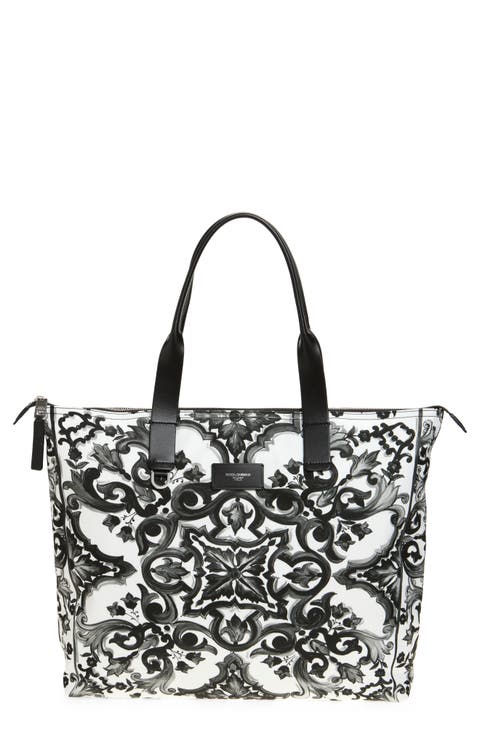 Majolica Print Nylon Tote