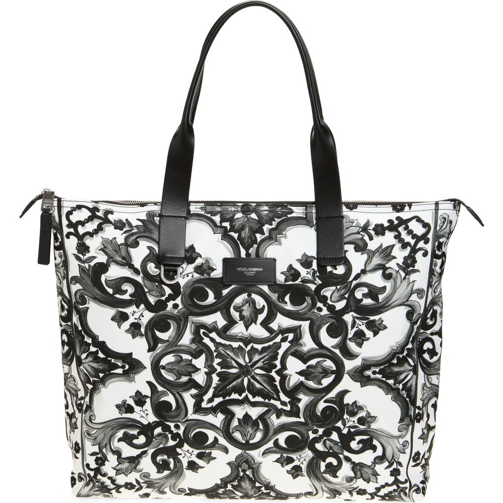 Dolce & Gabbana Blackwhite Majolica-print Tote