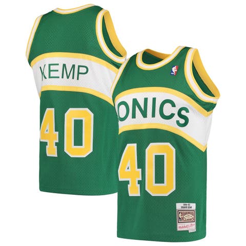 Men's Mitchell & Ness Shawn Kemp Green Seattle SuperSonics Hardwood Classics 1994-95 Swingman Jersey