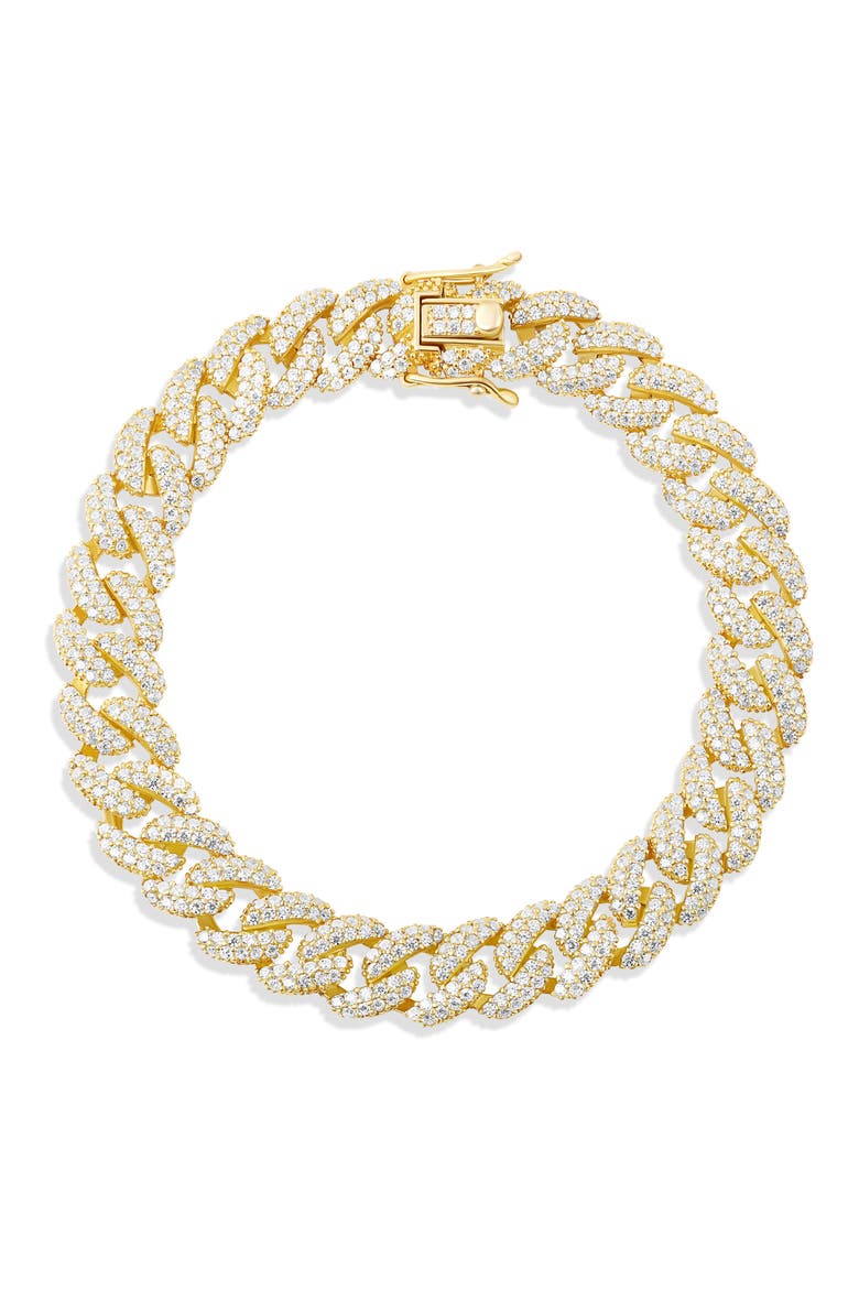 Cuban Chain Pavé Bracelet, Main, color, GOLD