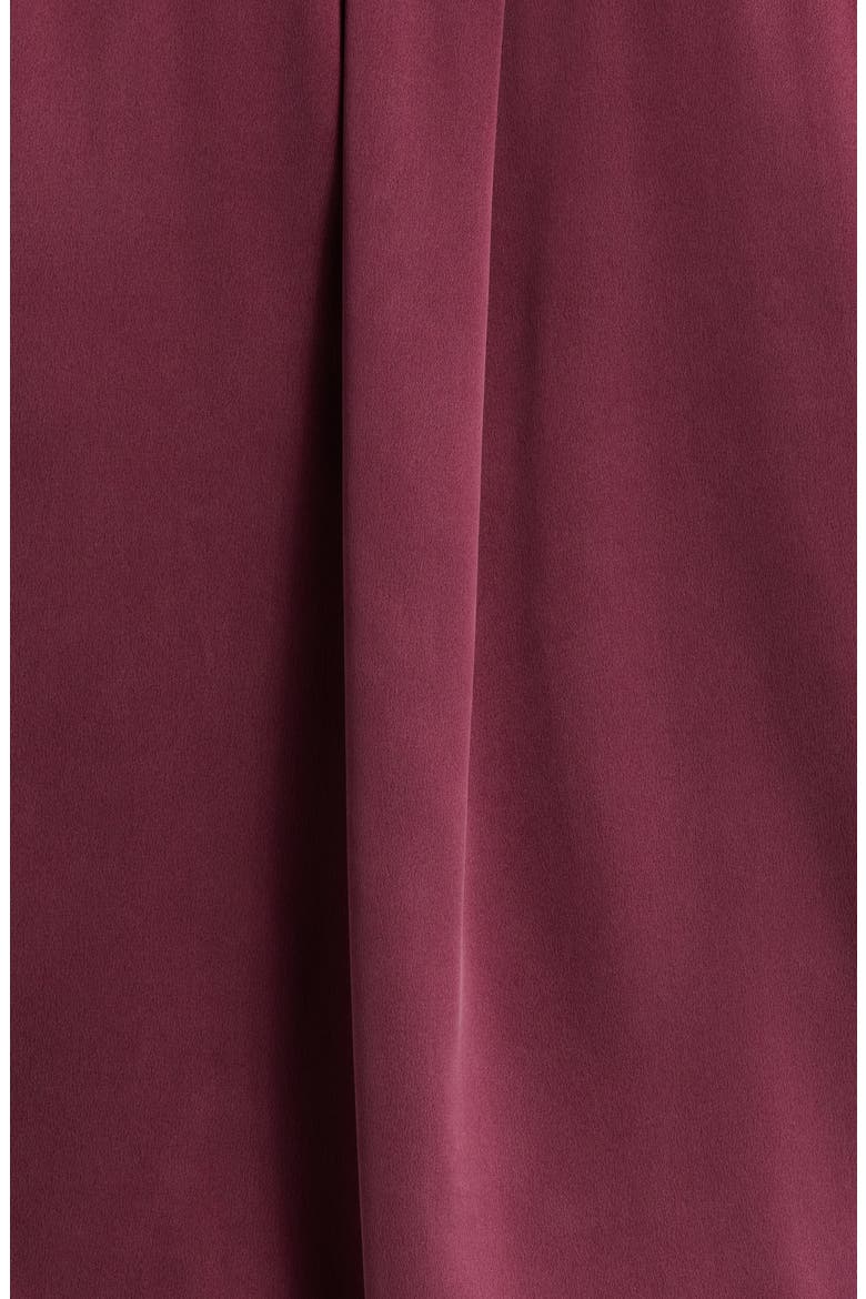Piped Washable Silk Button-Up Short Pajamas, Alternate, color, VINTAGE MERLOT/FROSTED LAGOON