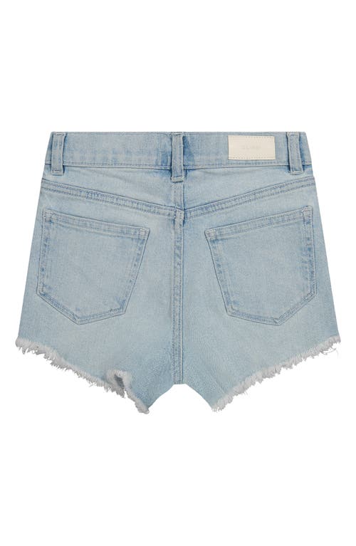 Shop Dl1961 Kids' Lucy Cutoff Denim Shorts In Poolside Frayed