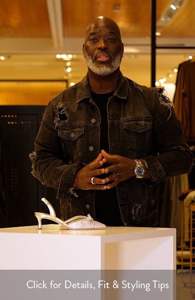 Badgley Mischka Collection Angelina Slingback Pointed Toe Kitten