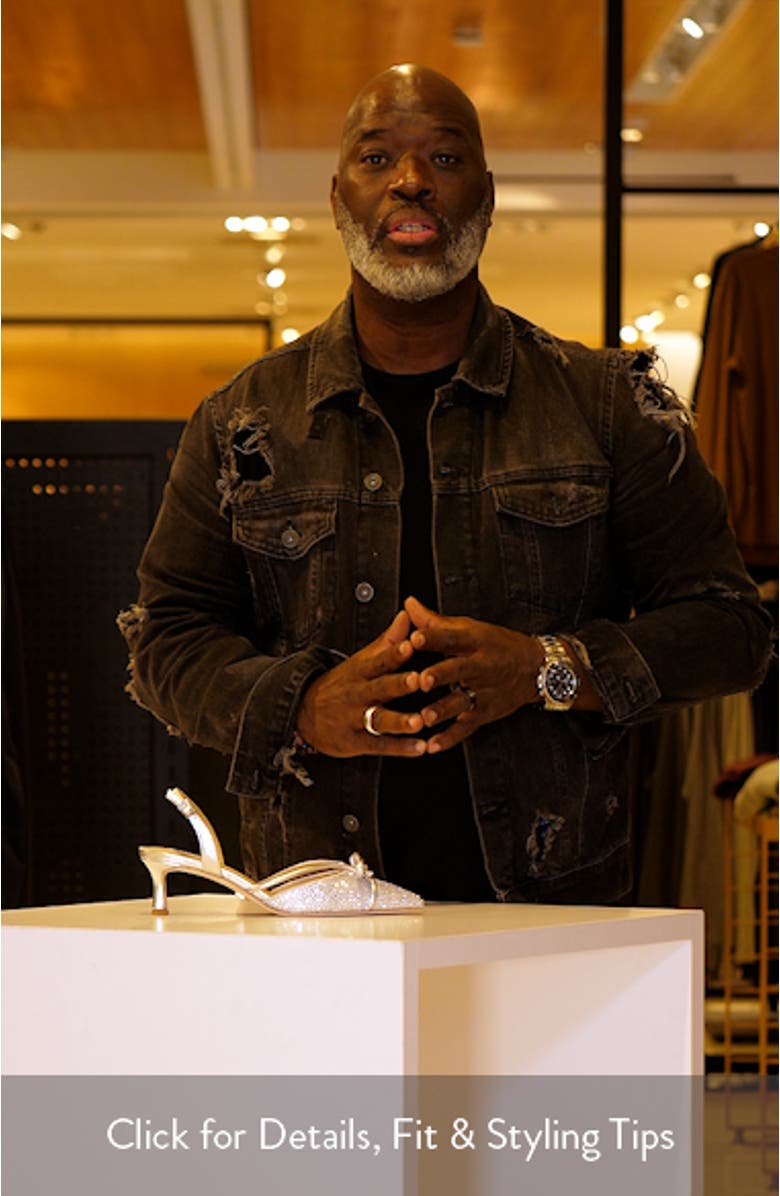 Angelina Slingback Pointed Toe Kitten Heel Pump, sales video thumbnail