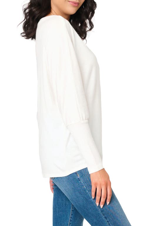 Gibsonlook Slouchy Luxe Boatneck Top In White