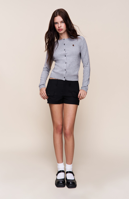 Guizio Penelope Patch Pocket Shorts In Gray