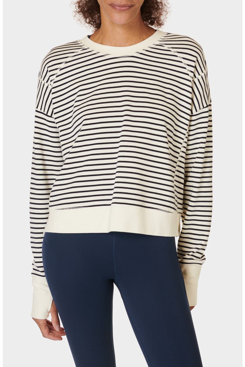 After Class Crop Sweatshirt, Main, color, LILY WHITE