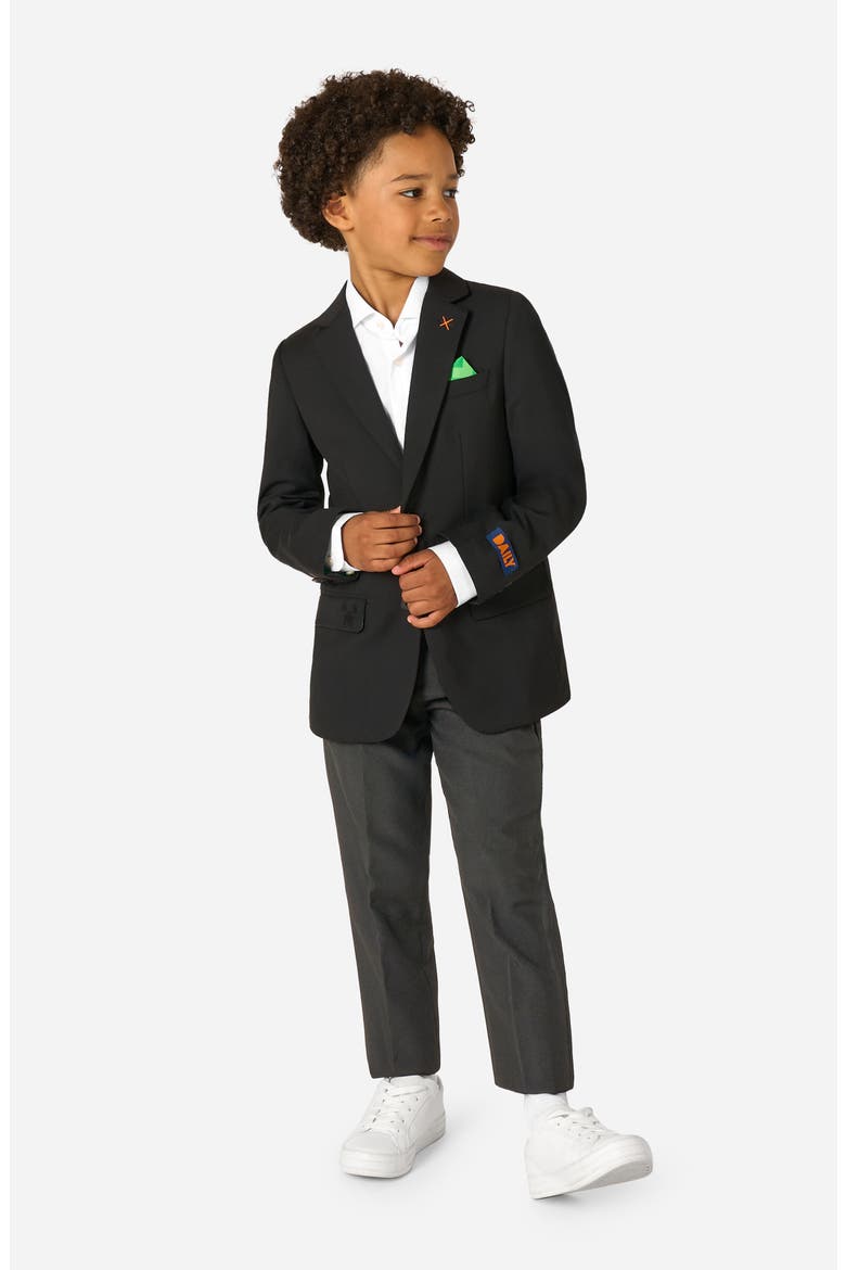 x Minecraft Kids' Daily Slim Fit Black Stretch Sport Coat, Alternate, color, BLACK