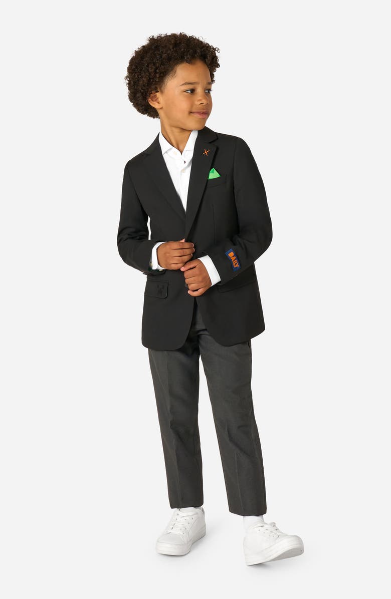 OppoSuits x Minecraft Kids' Daily Slim Fit Black Stretch Sport Coat, Alternate, color, Black