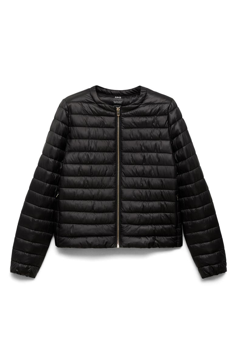 MANGO Water Repellent Quilted Coat, Alternate, color, 