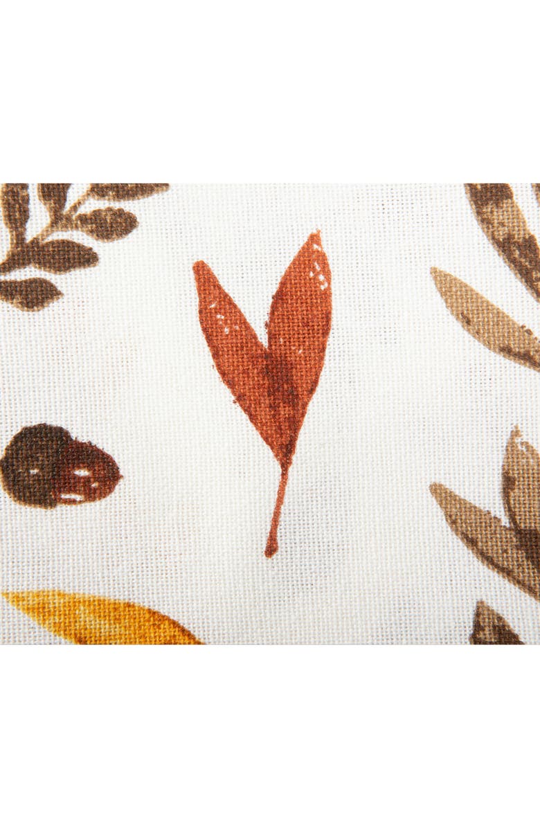 Design Imports Set of 6 Falling Leaves Print Cotton Napkins, Alternate, color, Falls Bounty
