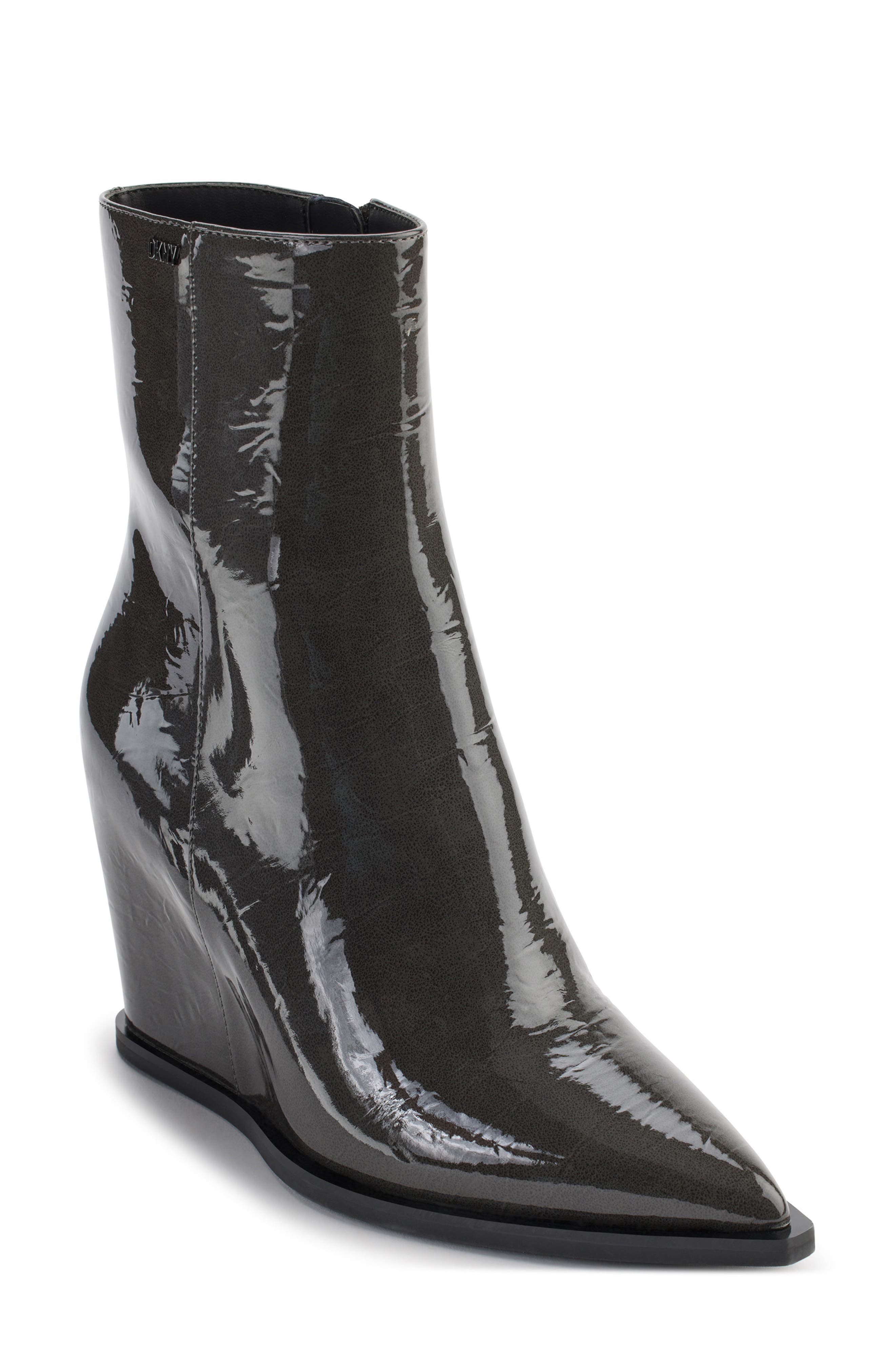 DKNY Iris Pointed Toe Wedge Bootie