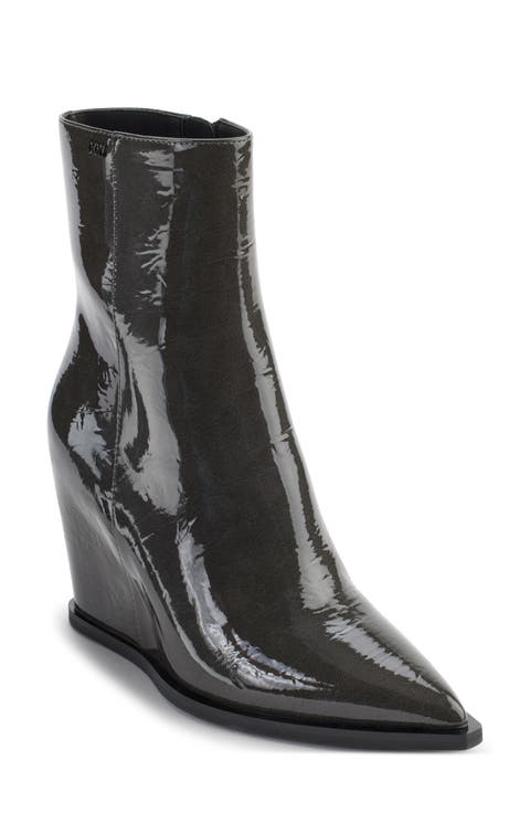 Iris Pointed Toe Wedge Bootie (Women)