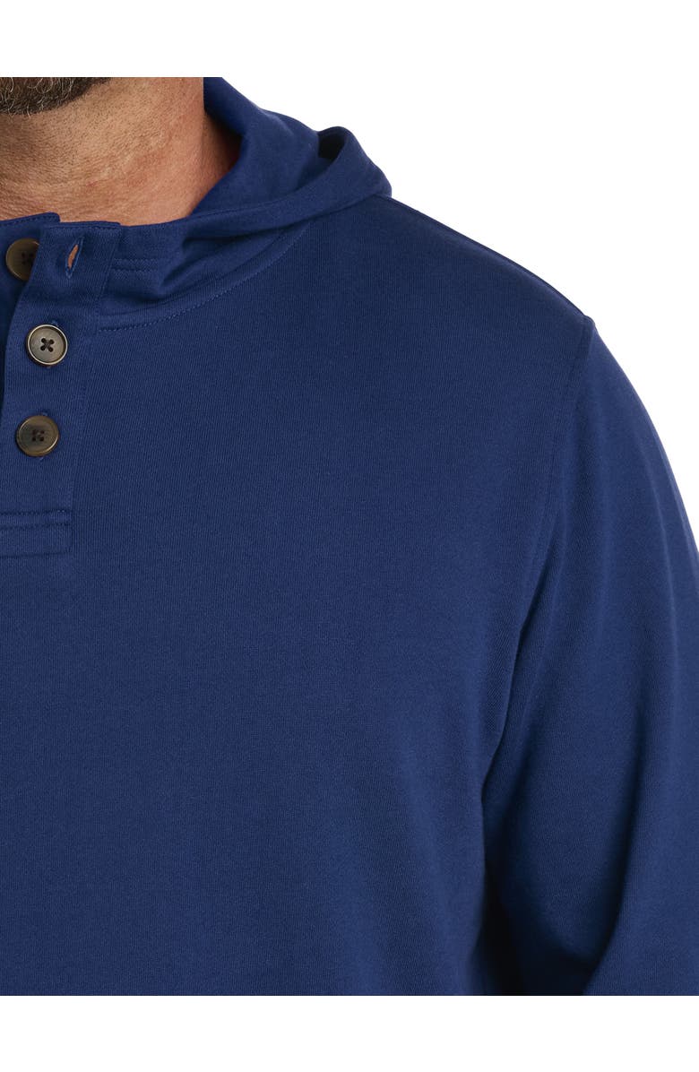 True Nation by DXL Soft-Wash Henley Hoodie, Alternate, color, Blue Depths