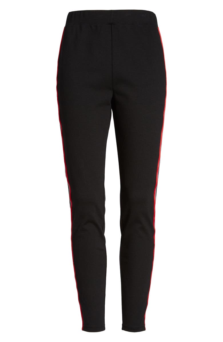 Nordstrom Stripe Ponte Skimmer Leggings, Alternate, color, 