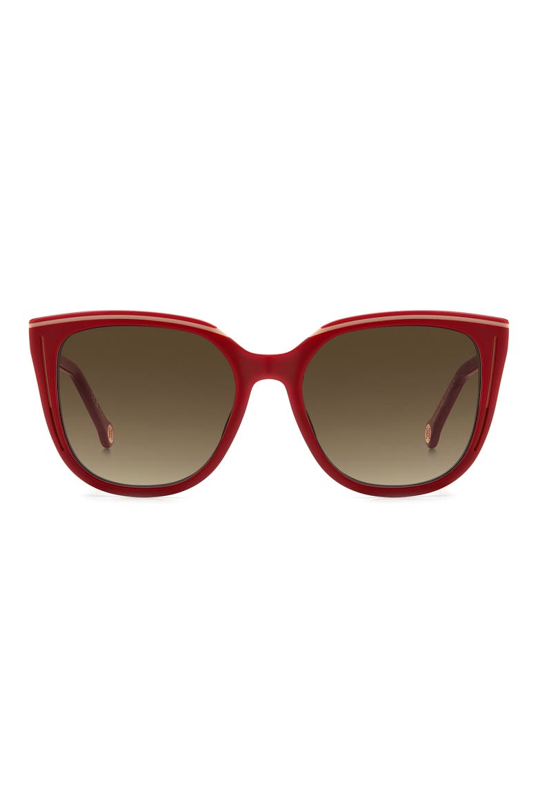 53mm Square Gradient Sunglasses, Main, color, BURGUNDY BEIGE