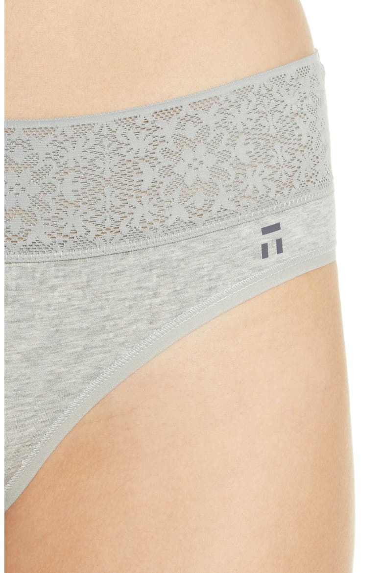 Cool Cotton Lace Cheeky Briefs, Alternate, color, HEATHER GREY