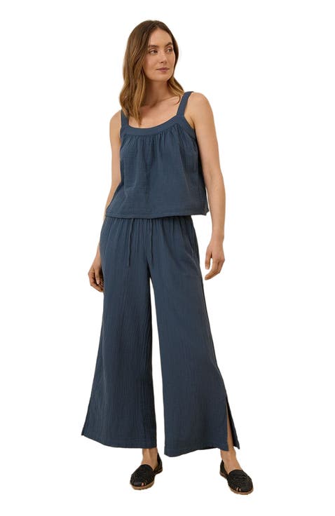 Organic Cotton Double Gauze Square Neck Cami