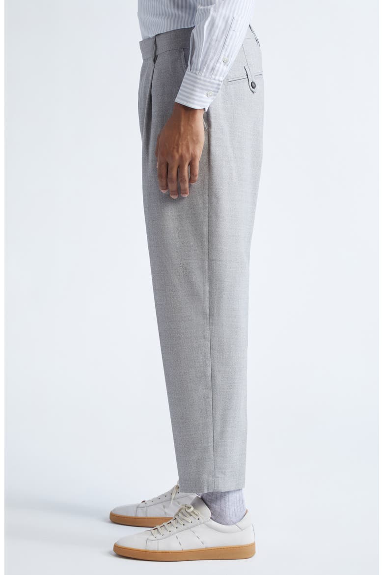 Pleated Wool Pants, Alternate, color, 13 LIGHT GRAY MELANG