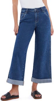 HINT OF BLU Luna High Waist Wide Leg Jeans