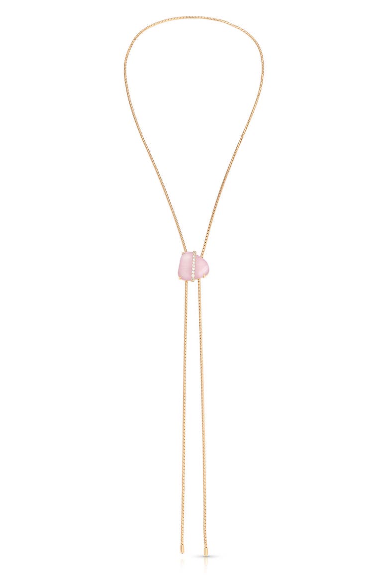 Tranquil Cove Bolo Necklace, Alternate, color, ROSE QUARTZ