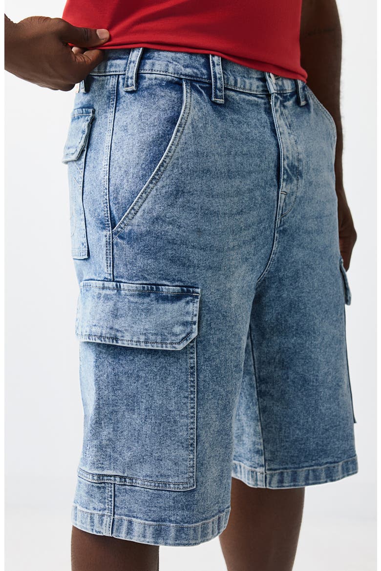 Baggy Cargo Shorts, Alternate, color, MEDIUM AVENTURINE BLUE WASH