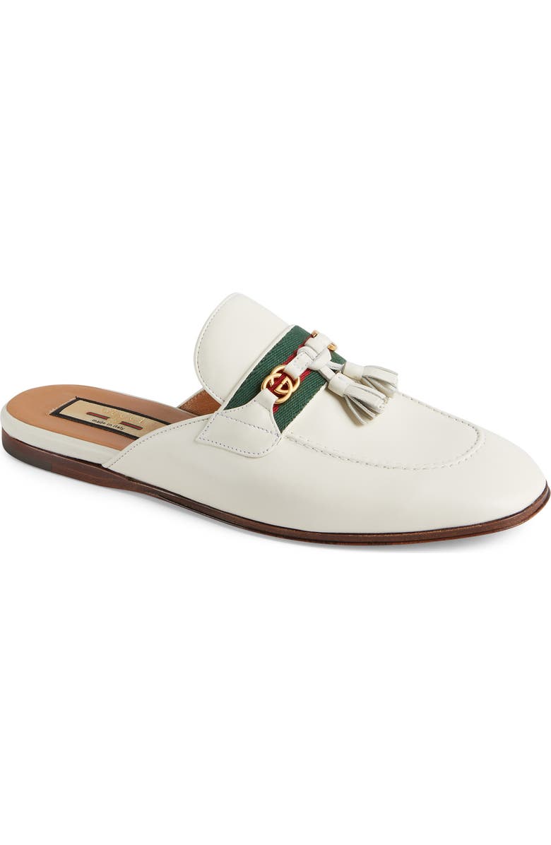 Gucci Paride GG Web Tassel Mule, Main, color,