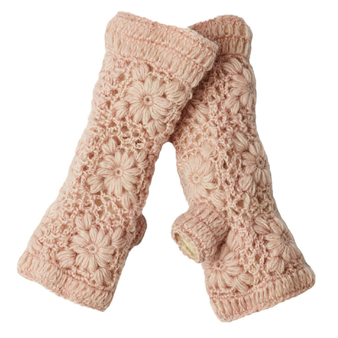 Flower Crochet Handwarmers