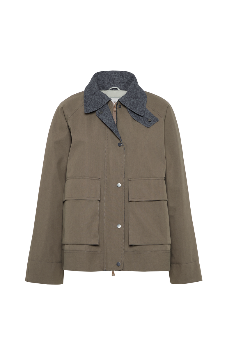 Brunello Cucinelli Jacket with monili, Main, color, Brown