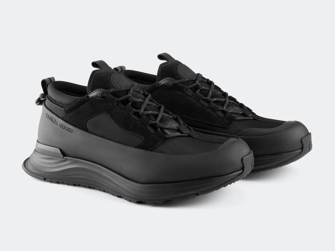 Men's Glacier Trail Sneaker, Alternate, color, Black/Black