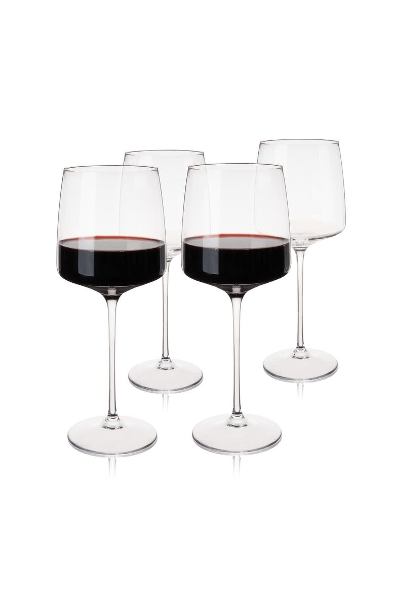 Reserve Julien Crystal Bordeaux Glasses Set of 4, Alternate, color, Clear